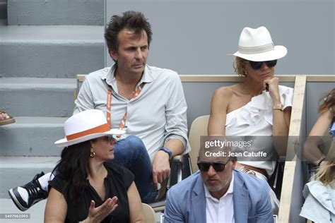 Yannick Bollore and Chloe Bouygues attend the 2023 French .